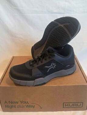 Kuru Atom Women's Size 11.5 Medium Black Walking Shoes.